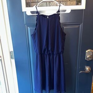 Iz Byer Deep Blue Sleeveless Top